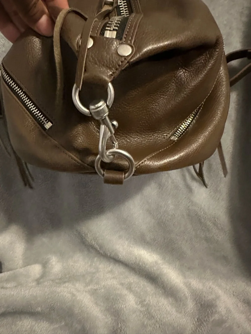 Rebecca Minkoff Medium Julian Leather Backpack Brown
